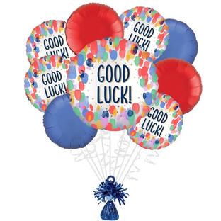 Painterly Dots Good Luck Foil Balloon Bouquet